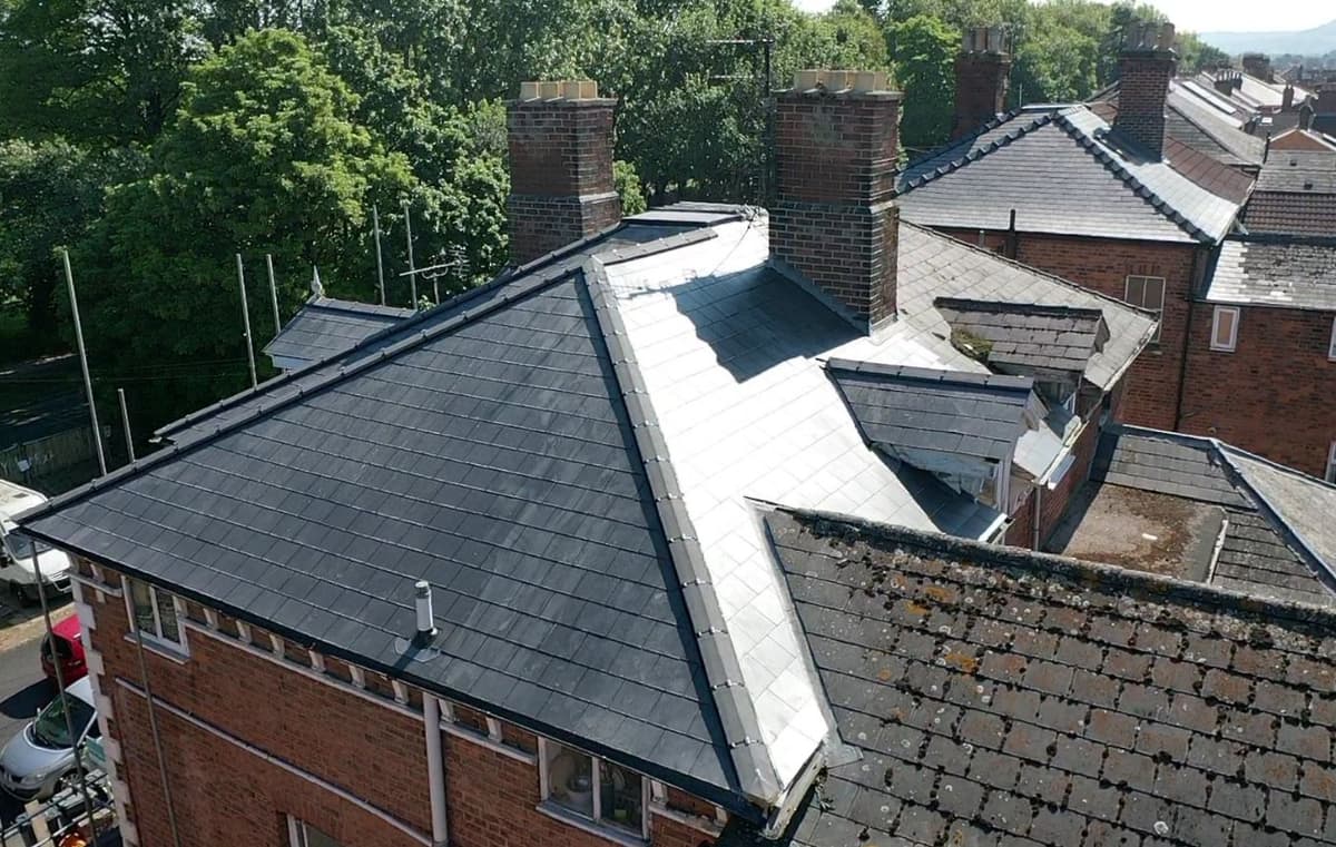 Roofcraft roofer finishing a clean tiled roof